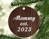 Mommy Established EST. 2023 - Circle Ornament D