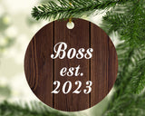 Boss Established Est. 2023 - Circle Ornament D