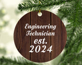 Engineering Technician Established Est. 2024 - Circle Ornament D