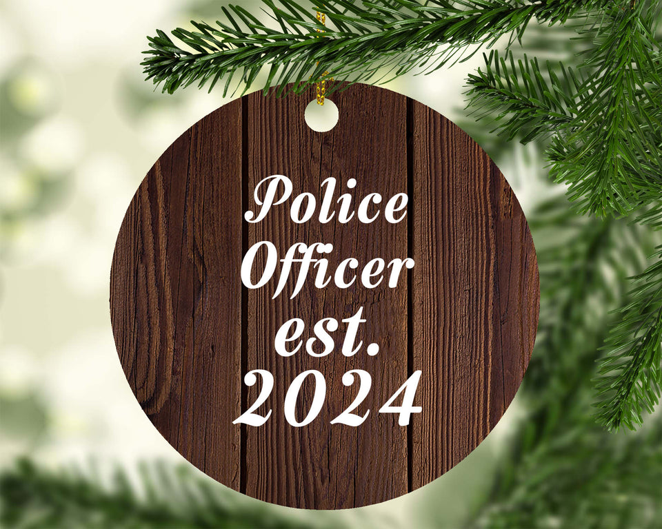 Police Officer Established Est. 2024 - Circle Ornament D