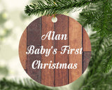 Alan Baby's First Christmas - Circle Ornament E