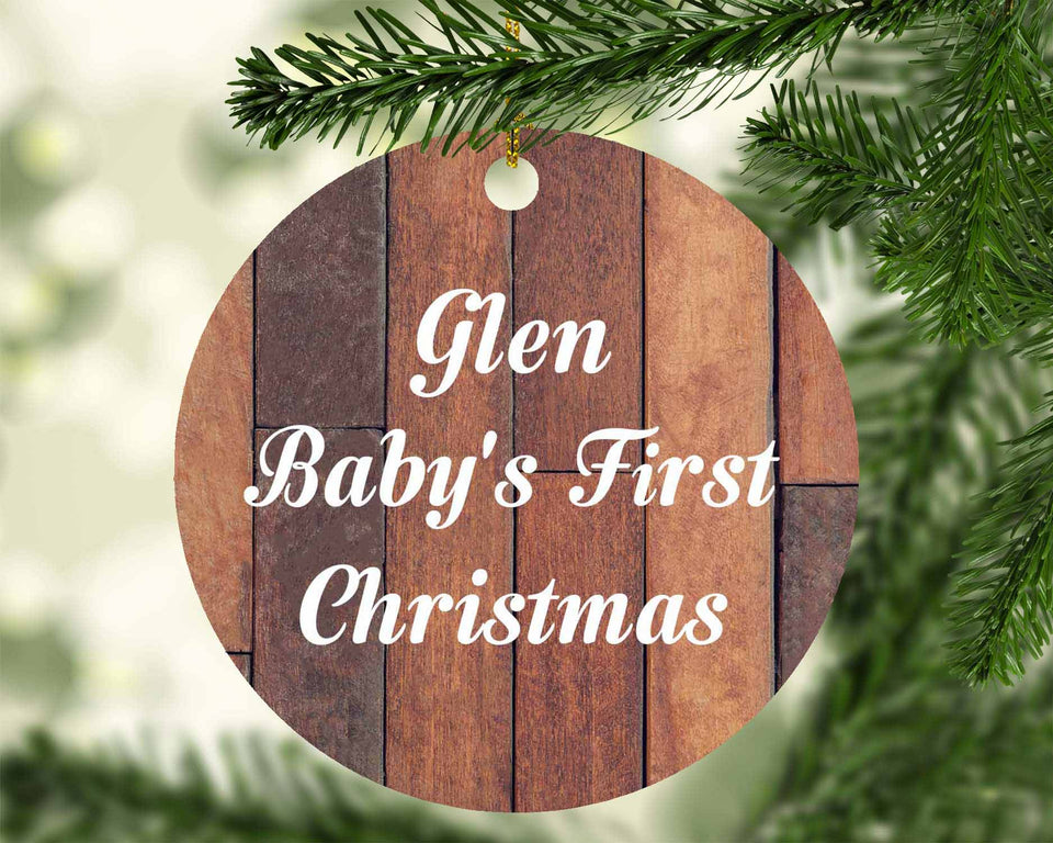 Glen Baby's First Christmas - Circle Ornament E