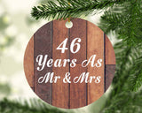 46th Anniversary 46 Years As Mr & Mrs - Circle Ornament E