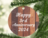 Happy 3rd Anniversary 2024 - Circle Ornament E