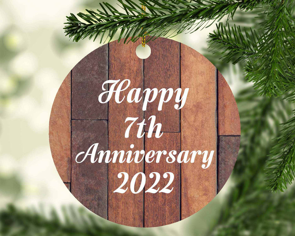 Happy 7th Anniversary 2022 - Circle Ornament E