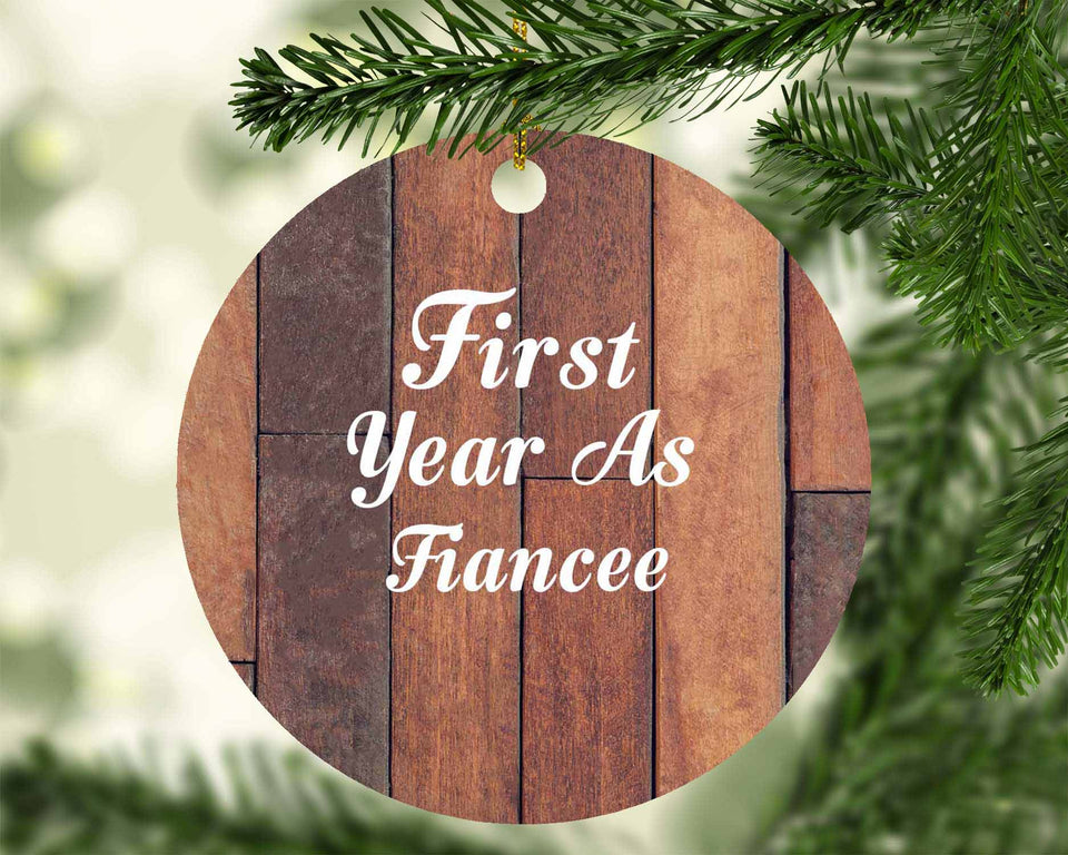 First Year As Fiancee - Circle Ornament E