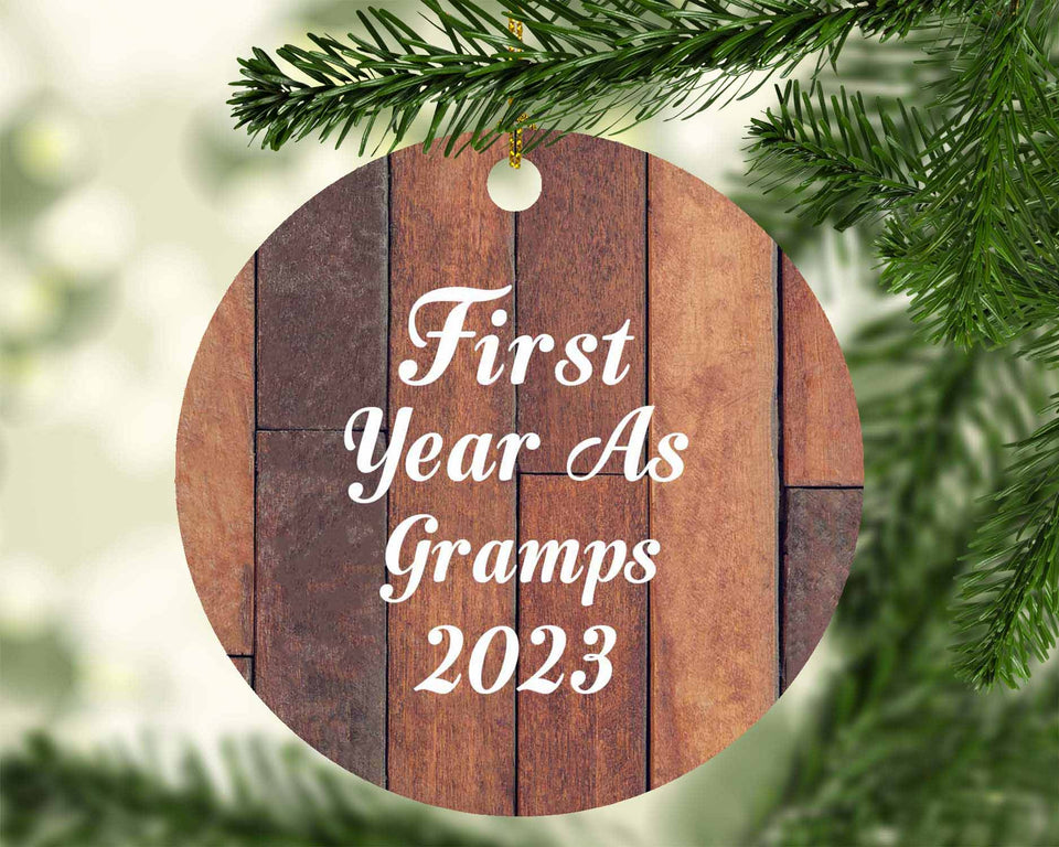 First Year As Gramps 2023 - Circle Ornament E