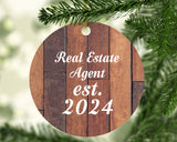 Real Estate Agent Established Est. 2024 - Circle Ornament E