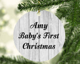 Amy Baby's First Christmas - Circle Ornament F