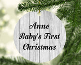 Anne Baby's First Christmas - Circle Ornament F