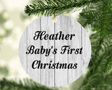 Heather Baby's First Christmas - Circle Ornament F
