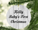 Kelly Baby's First Christmas - Circle Ornament F