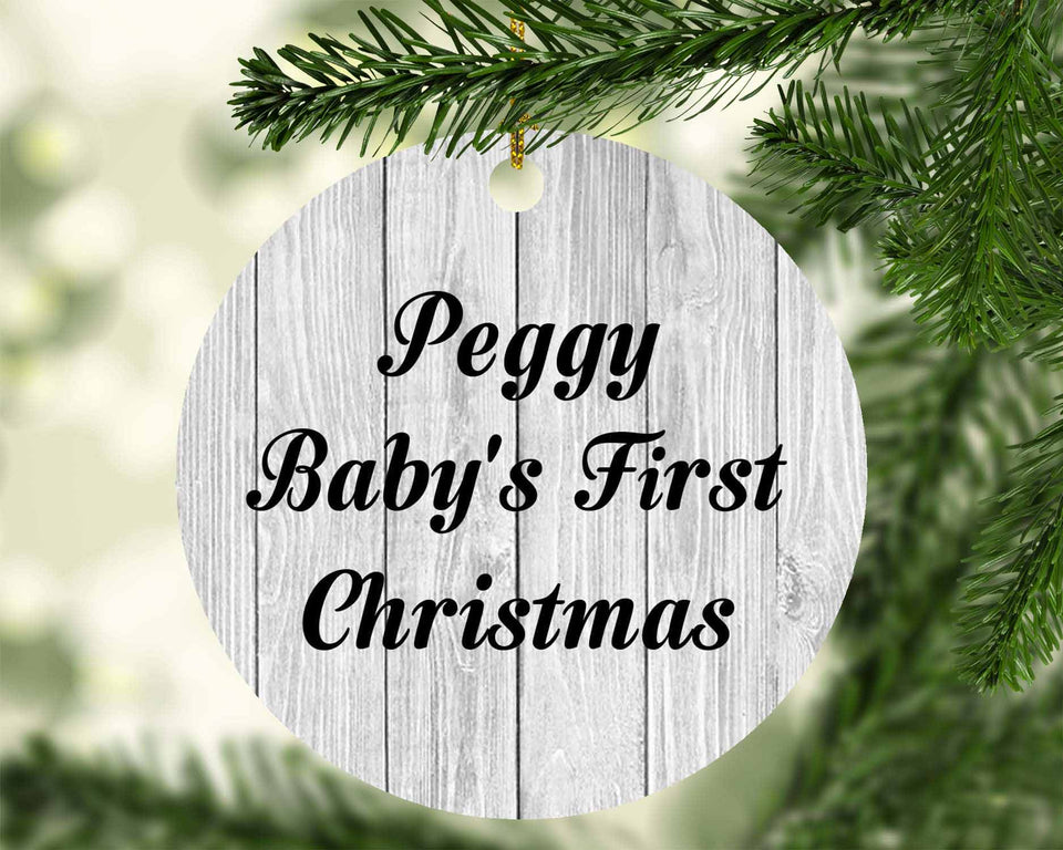 Peggy Baby's First Christmas - Circle Ornament F