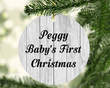 Peggy Baby's First Christmas - Circle Ornament F