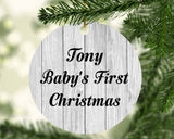 Tony Baby's First Christmas - Circle Ornament F