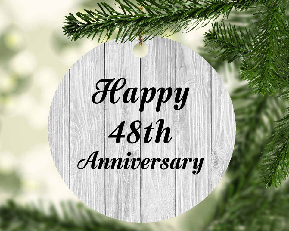 Happy 48th Anniversary - Circle Ornament F