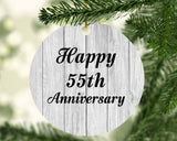 Happy 55th Anniversary - Circle Ornament F
