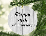 Happy 79th Anniversary - Circle Ornament F