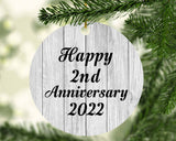 Happy 2nd Anniversary 2022 - Circle Ornament F