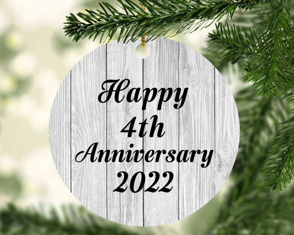 Happy 4th Anniversary 2022 - Circle Ornament F