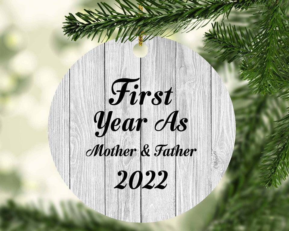First Year As Mother & Father 2022 - Circle Ornament F