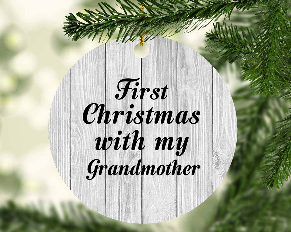First Christmas With My Grandmother - Circle Ornament F