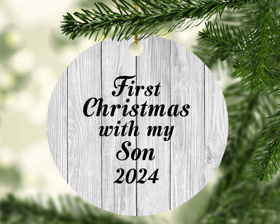 First Christmas With My Son 2024 - Circle Ornament F