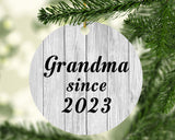 Grandma Since 2023 - Circle Ornament F