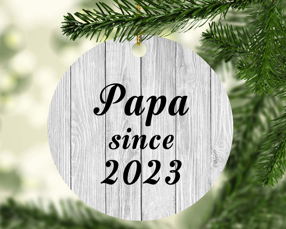 Papa Since 2023 - Circle Ornament F