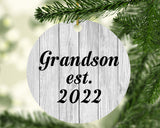 Grandson Established Est. 2022 - Circle Ornament F