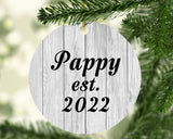 Pappy Established Est. 2022 - Circle Ornament F