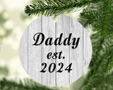 Daddy Established Est. 2024 - Circle Ornament F