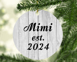 Mimi Established Est. 2024 - Circle Ornament F