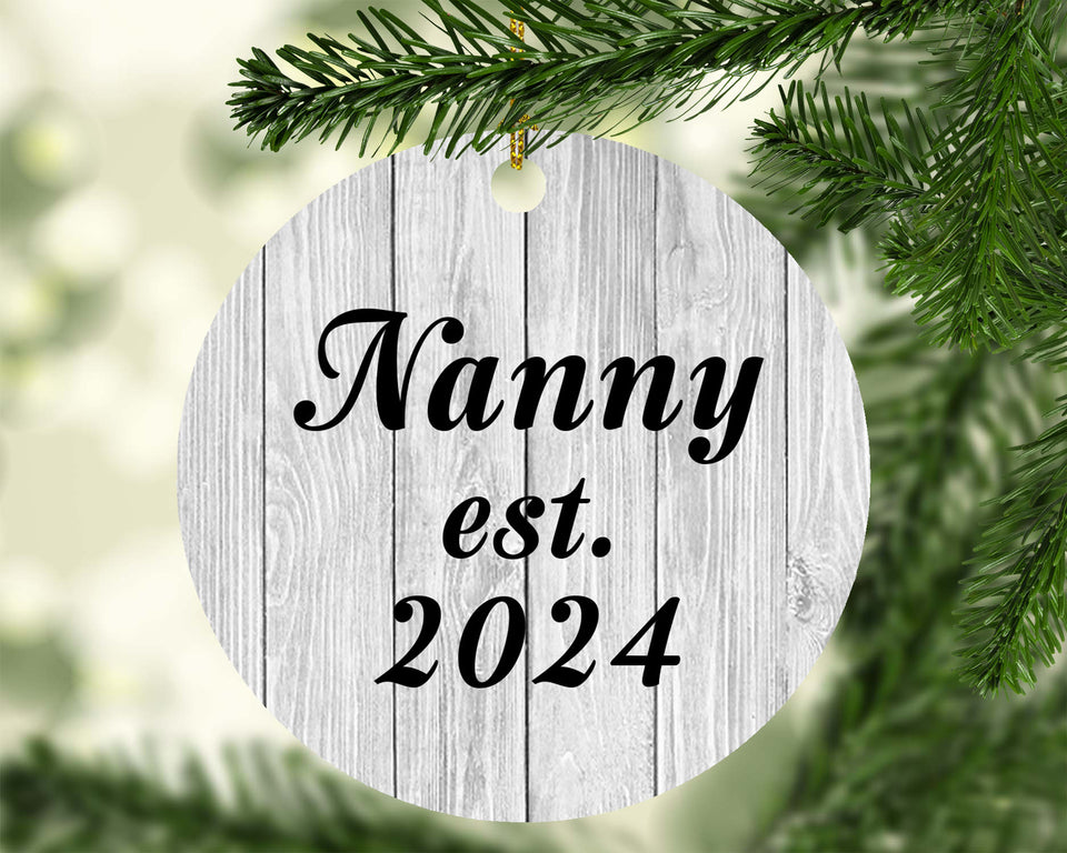 Nanny Established Est. 2024 - Circle Ornament F