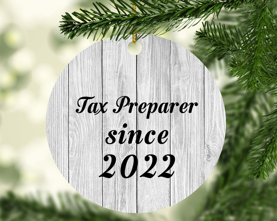 Tax Preparer Since 2022 - Circle Ornament F