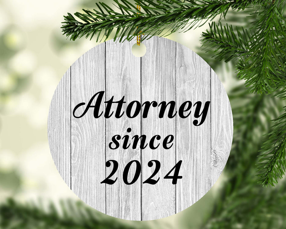 Attorney Since 2024 - Circle Ornament F