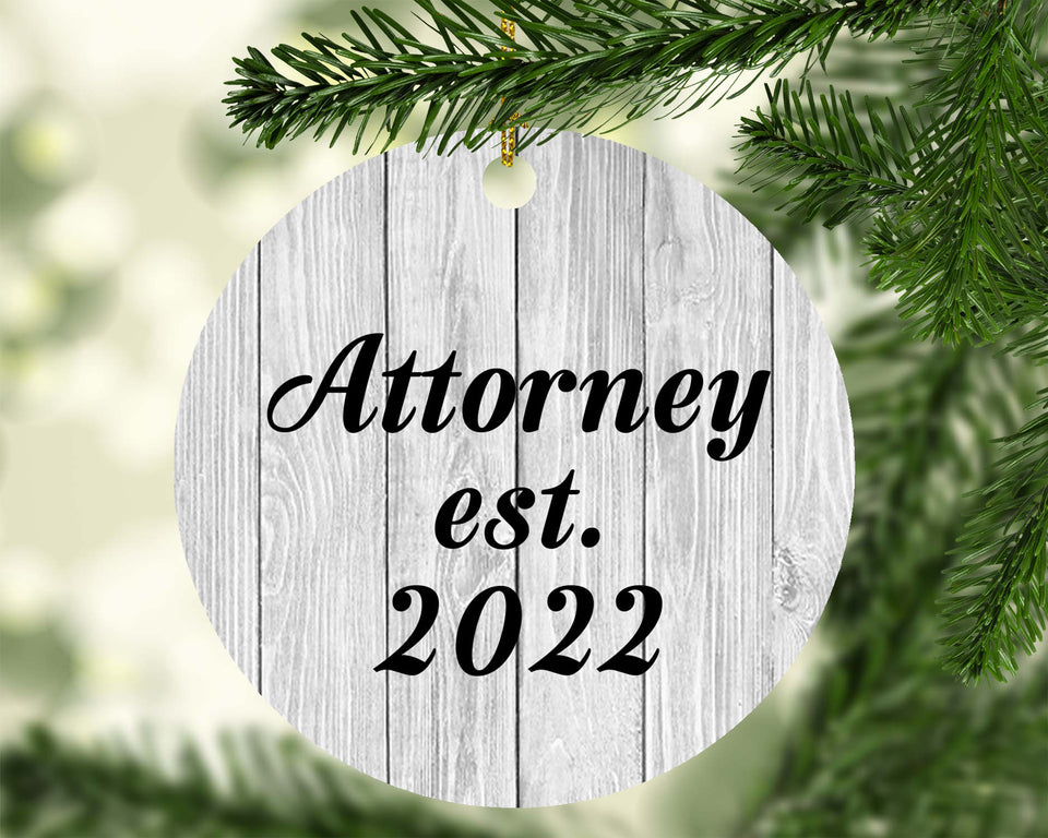 Attorney Established Est. 2022 - Circle Ornament F