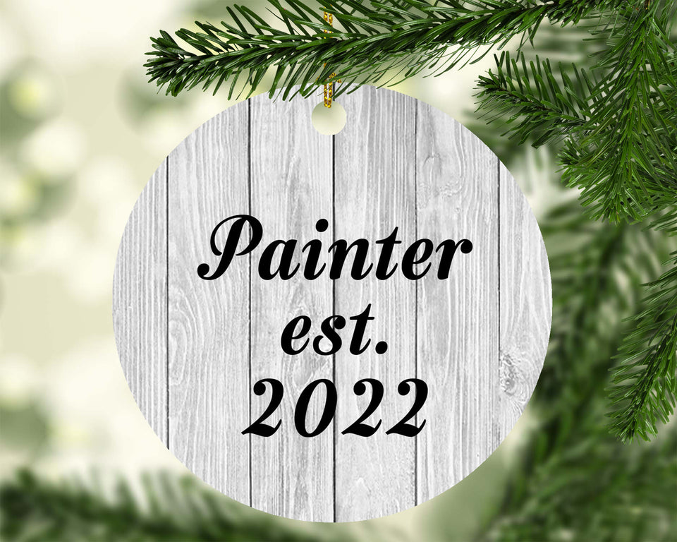 Painter Established Est. 2022 - Circle Ornament F