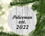 Policeman Established Est. 2022 - Circle Ornament F