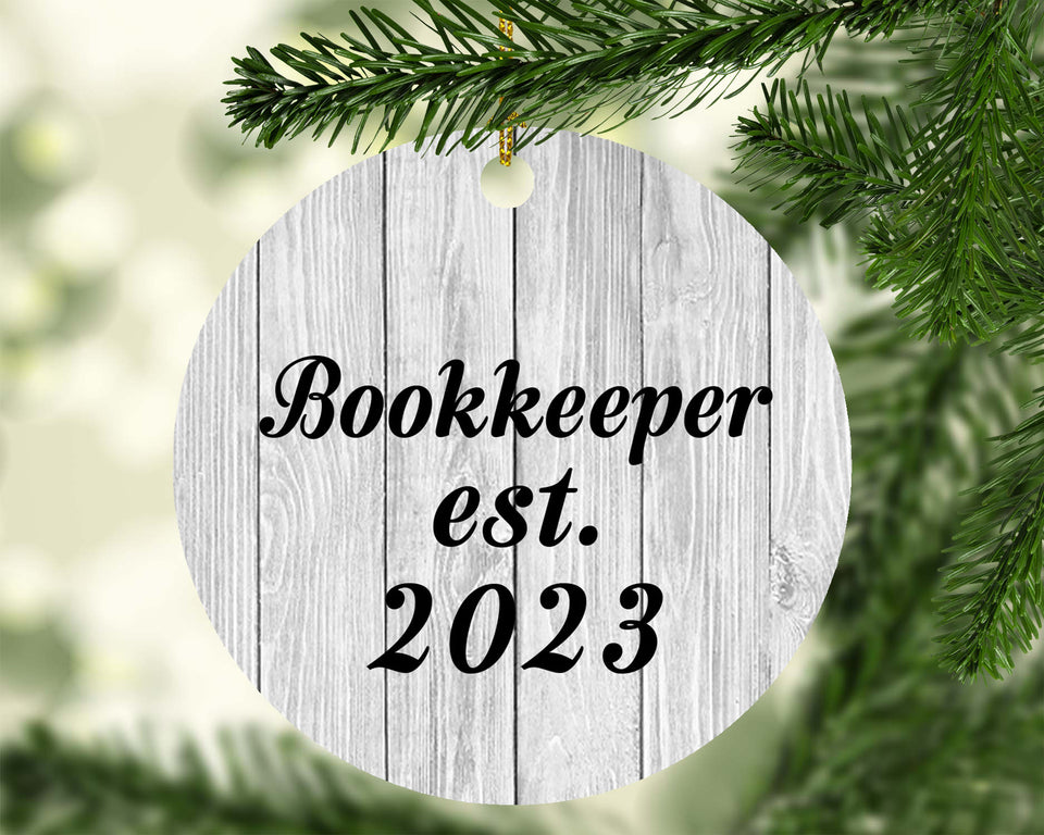 Bookkeeper Established Est. 2023 - Circle Ornament F
