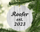 Roofer Established Est. 2023 - Circle Ornament F