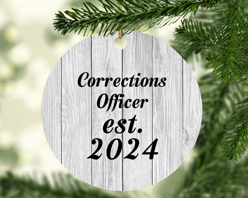 Corrections Officer Established Est. 2024 - Circle Ornament F