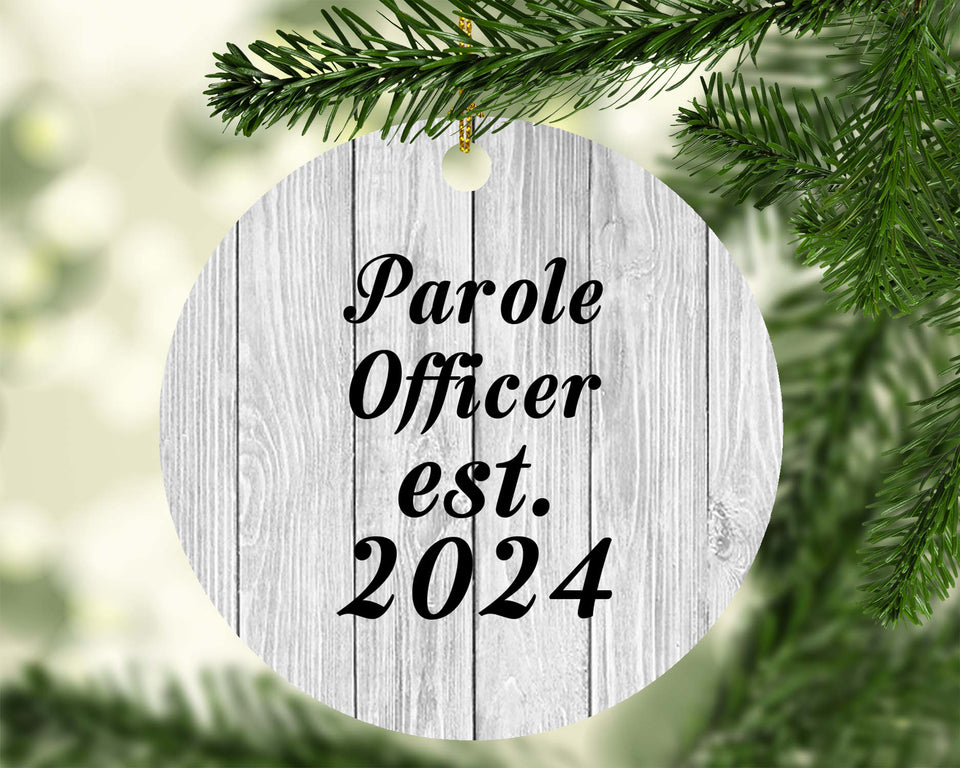 Parole Officer Established Est. 2024 - Circle Ornament F
