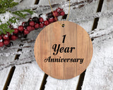1st Anniversary 1 Year Anniversary - Circle Ornament C