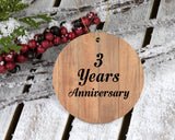 3rd Anniversary 3 Years Anniversary - Circle Ornament C