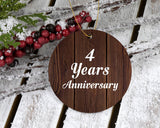 4th Anniversary 4 Years Anniversary - Circle Ornament D