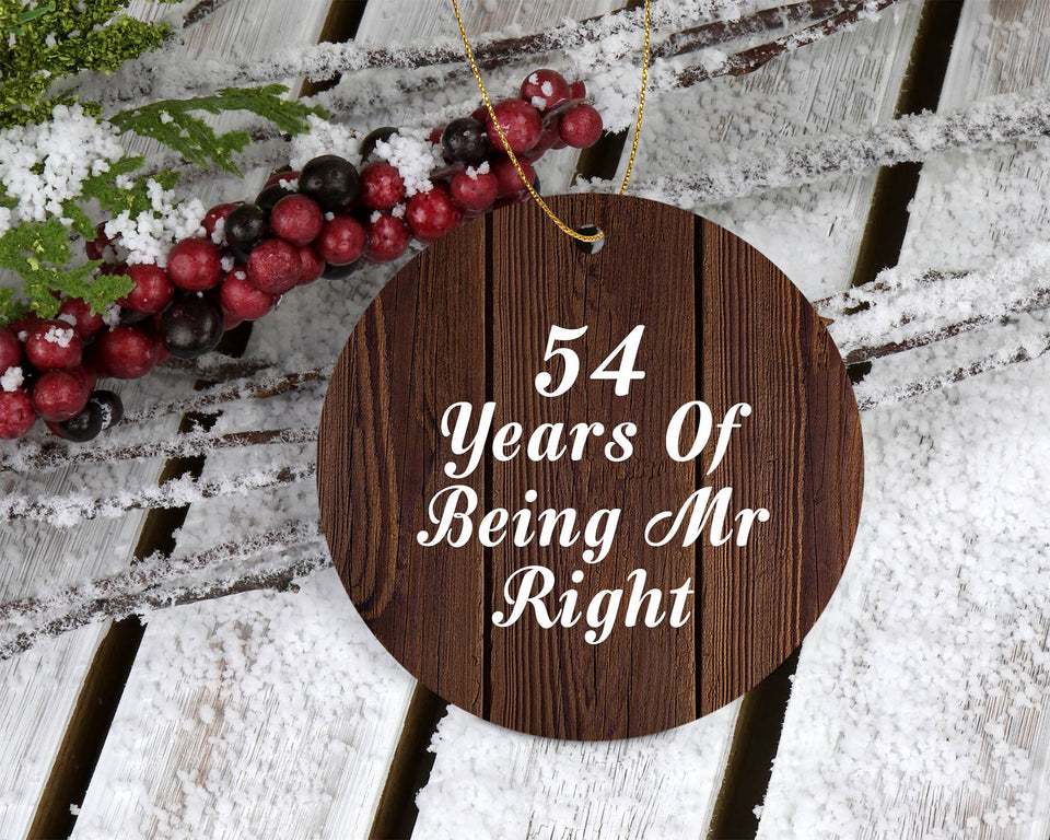 54th Anniversary 54 Years Of Being Mr Right - Circle Ornament D