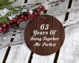 63rd Anniversary 63 Years Of Being Mr Perfect - Circle Ornament D