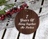 7th Anniversary 7 Years Of Being Mr Perfect - Circle Ornament D