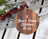 8th Anniversary 8 Years Down Lifetime To Go - Circle Ornament E